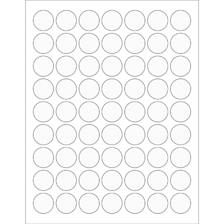 1" Clear Circle Laser Labels