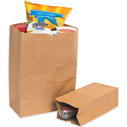 4 <span class='fraction'>3/4</span> x 2 <span class='fraction'>15/16</span> x 8 <span class='fraction'>9/16</span>" Kraft Grocery Bags