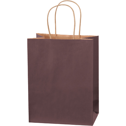 8 x 4 <span class='fraction'>1/2</span> x 10 <span class='fraction'>1/4</span>" Brown Tinted Shopping Bags