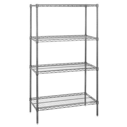 48 x 12 x 74" - 4 Shelf Wire Shelving Starter Unit