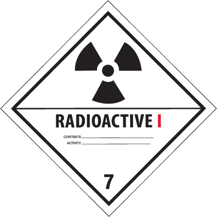 4 x 4" - "Radioactive I" Labels