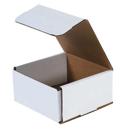 6 x 6 x 3" White Corrugated Mailers